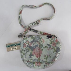 Truely vintage SHANE Stonewash Crossbody Bag - Light Blue Floral